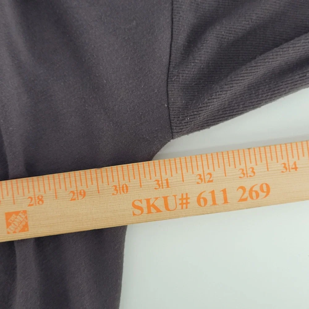 Athleta Purana Wrap Sweatshirt Womens Large Purple Cowl Neck Hooded Pullover - Picture 5 of 6